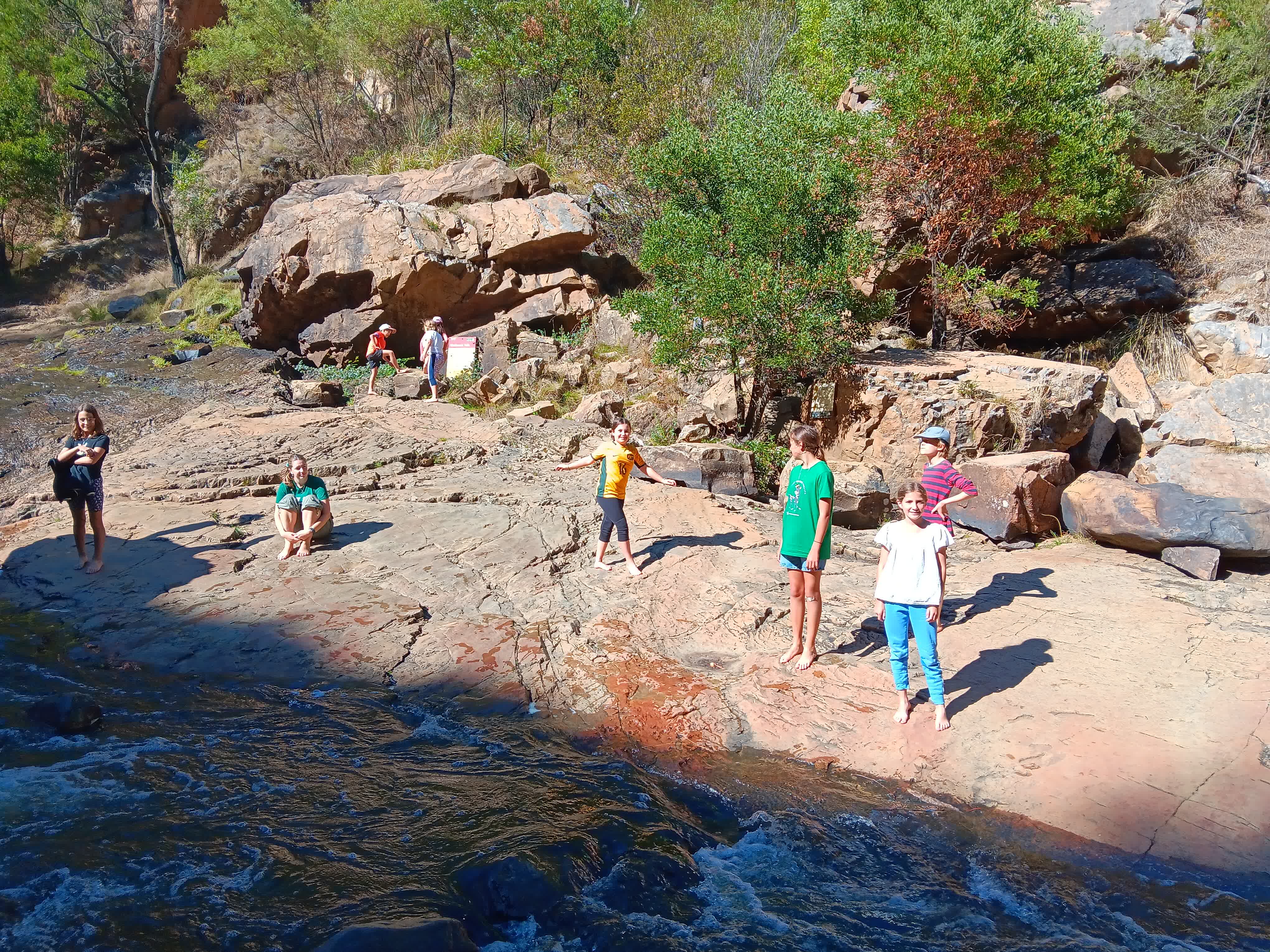 kids on a hike